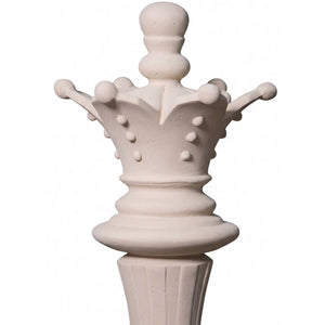 Heinimex giant chess queen event prop, polystone stone finish, classic minimalist style close up detail