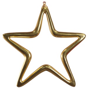 Heinimex hanging star decor, gold leaf finish, elegant minimalist style front view