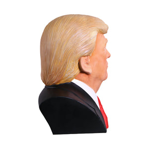 Heinimex Human Figure Bust of Donald Trump, full-color painted finish, realistic traditional style in side view