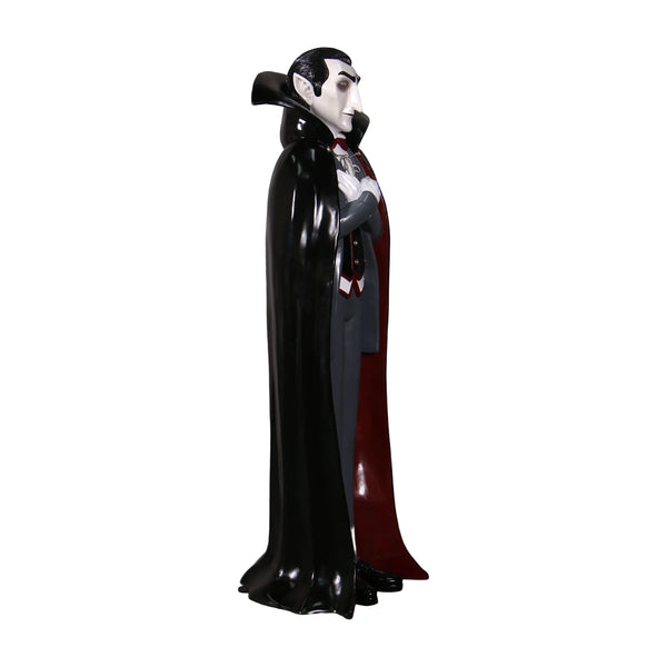 Heinimex Whimsical Dracula 6ft Halloween decor, smooth high-gloss painted finish, playful stylized aesthetic side view