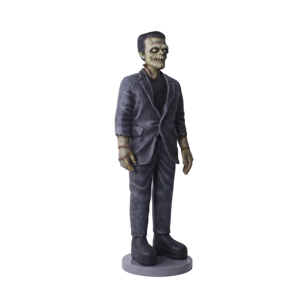 Heinimex Frankenstein 6ft Halloween decor, distressed realistic painted finish, classic spooky horror style angel view