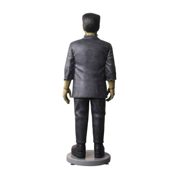 Heinimex Frankenstein 6ft Halloween decor, distressed realistic painted finish, classic spooky horror style back view