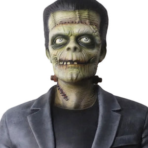 Heinimex Frankenstein 6ft Halloween decor, distressed realistic painted finish, classic spooky horror style close up view