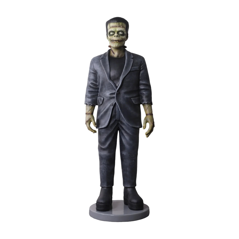 Heinimex Frankenstein 6ft Halloween decor, distressed realistic painted finish, classic spooky horror style angel view