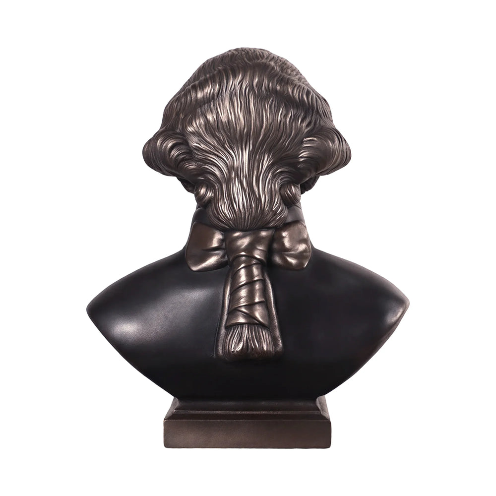 Heinimex George Washington Bust human figure statue, textured Imperial Bronze finish, classic realistic style angle view