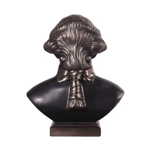 Heinimex George Washington Bust human figure statue, textured Imperial Bronze finish, classic realistic style back view