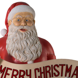 Santa with Christmas Banner 5ft.