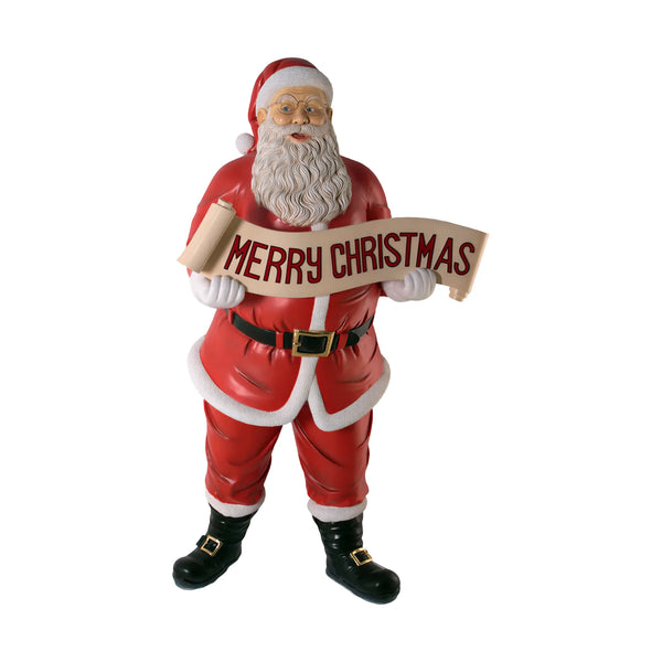 Santa with Christmas Banner 5ft.