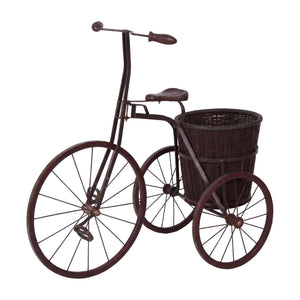 Iron Bicycle W/ Round Basket Big