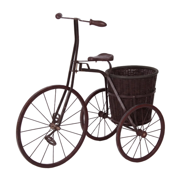 Iron Bicycle W/ Round Basket Big