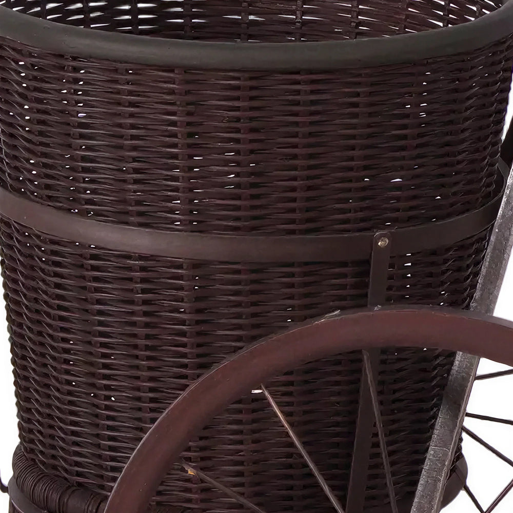 Iron Bicycle W/ Round Basket Big