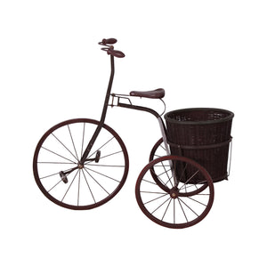 Iron Bicycle W/ Round Basket Big