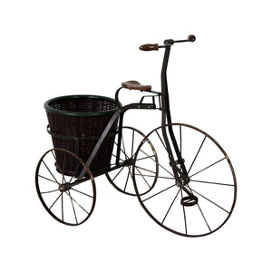 Iron Bicycle W/ Round Basket Medium