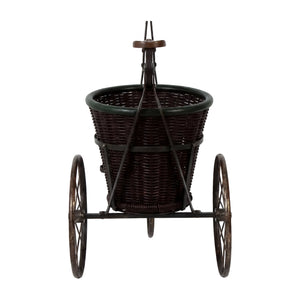 Iron Bicycle W/ Round Basket Medium