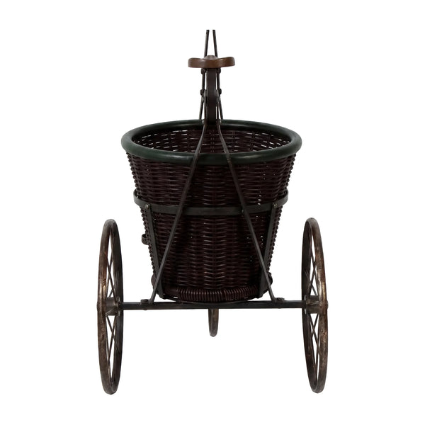 Iron Bicycle W/ Round Basket Medium