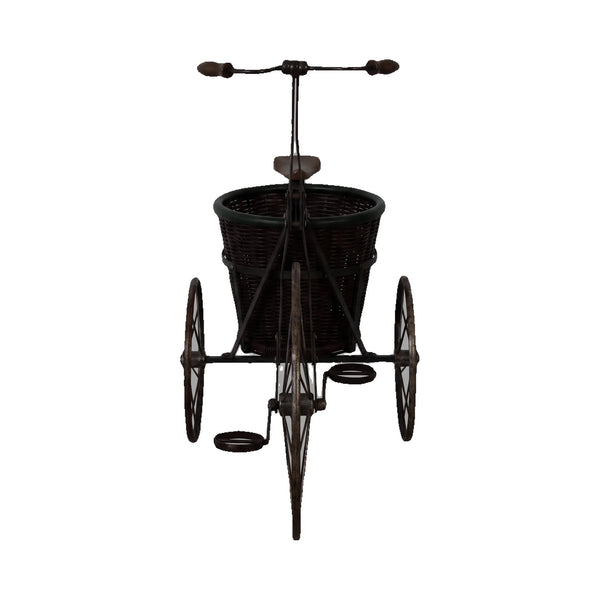 Iron Bicycle W/ Round Basket Medium