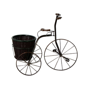 Iron Bicycle W/ Round Basket Medium