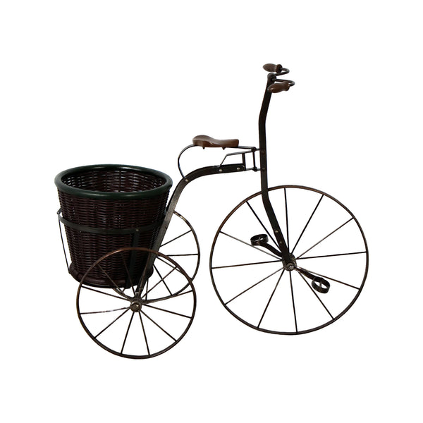 Iron Bicycle W/ Round Basket Medium