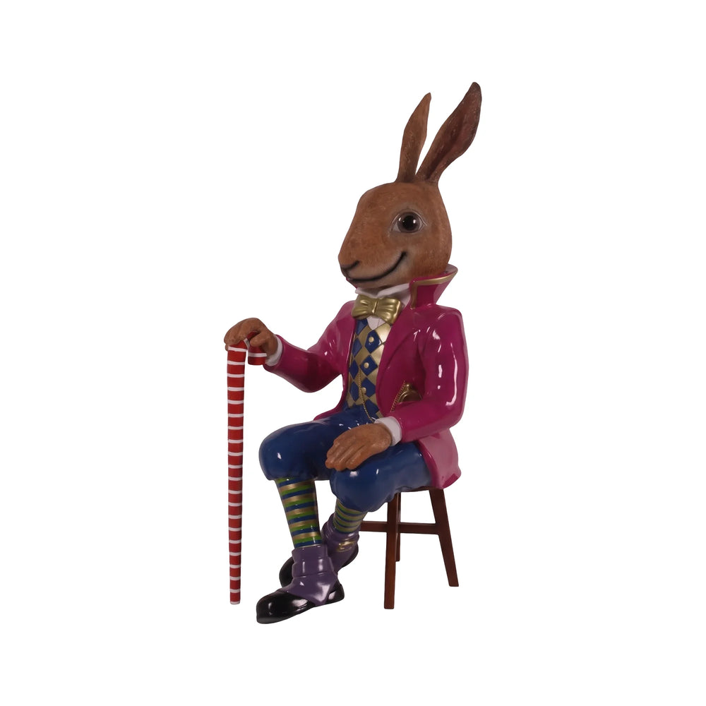 Jack The Rabbit Sitting on Stool
