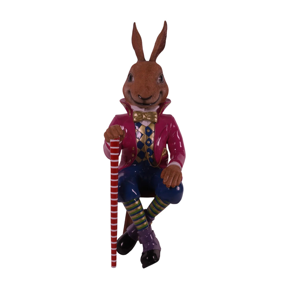 Jack The Rabbit Sitting on Stool