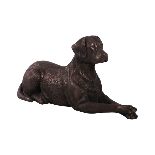 labrador-lying-down-bronze-finish-angle