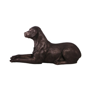 labrador-lying-down-bronze-finish-left-side-view
