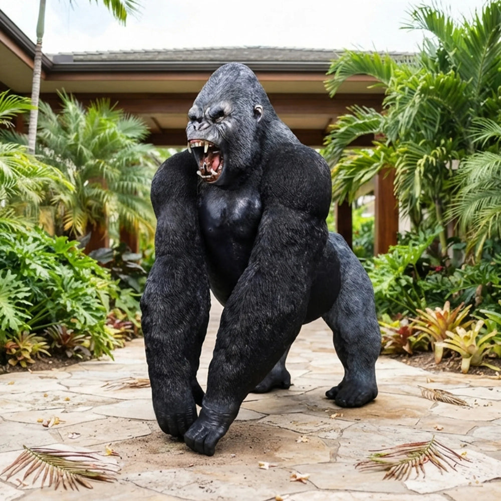 Larger Than Life Male Gorilla Sculpture