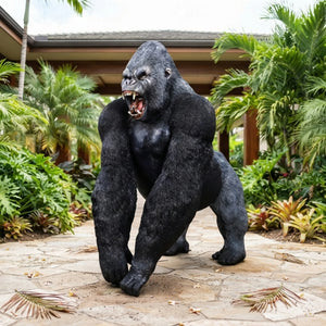 Larger Than Life Male Gorilla Sculpture