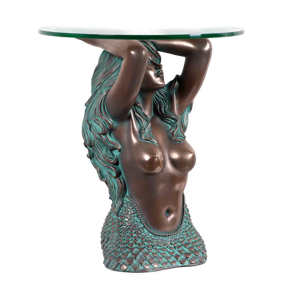 Mermaid End Table Head Version With Glass (Not In Usa/Canada)