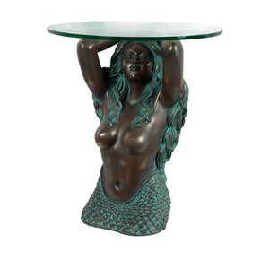 Mermaid End Table Head Version With Glass (Not In Usa/Canada)