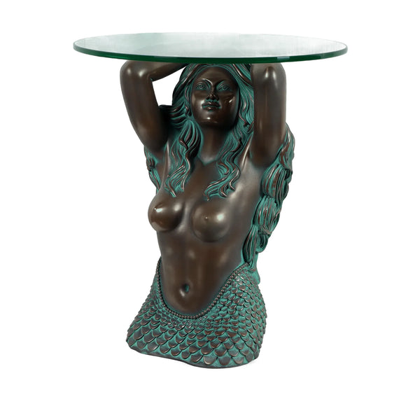 Mermaid End Table Head Version With Glass (Not In Usa/Canada)