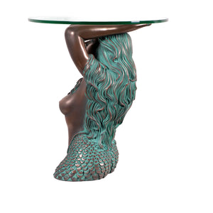 Mermaid End Table Head Version With Glass (Not In Usa/Canada)