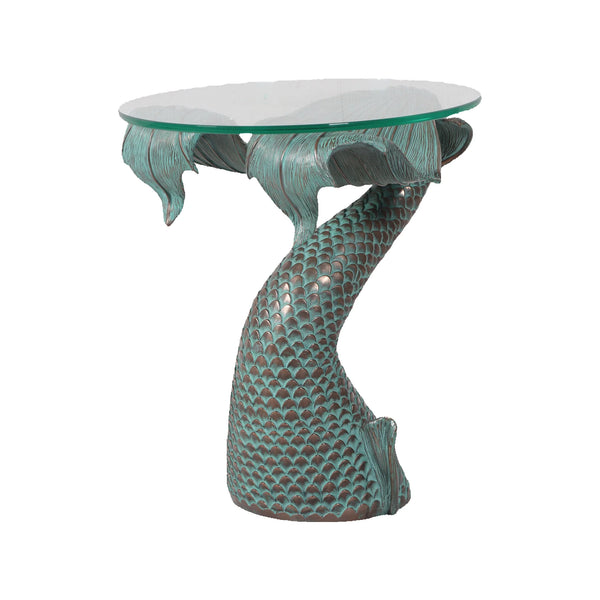 Mermaid End Table Tail Version With Glass (Not In Usa/Canada)