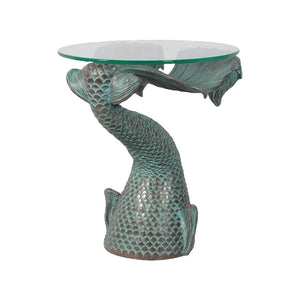 Mermaid End Table Tail Version With Glass (Not In Usa/Canada)