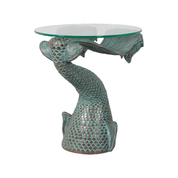 Mermaid End Table Tail Version With Glass (Not In Usa/Canada)