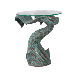 Mermaid End Table Tail Version With Glass (Not In Usa/Canada)
