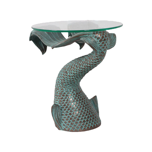 Mermaid End Table Tail Version With Glass (Not In Usa/Canada)