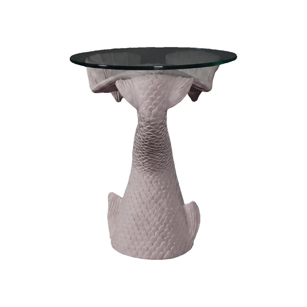 Mermaid End Table Tail Version With Glass (Not In Usa/Canada)