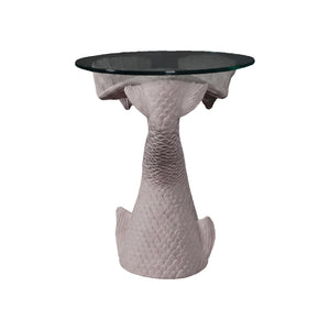 Mermaid End Table Tail Version With Glass (Not In Usa/Canada)