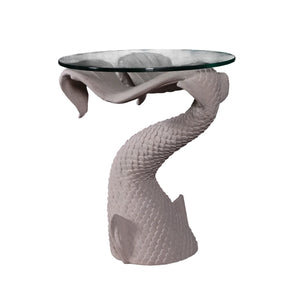 Mermaid End Table Tail Version With Glass (Not In Usa/Canada)