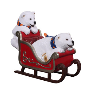 Polar Bear Cubs with Sleigh