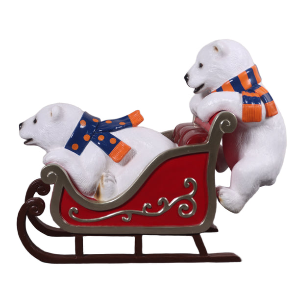 Polar Bear Cubs with Sleigh