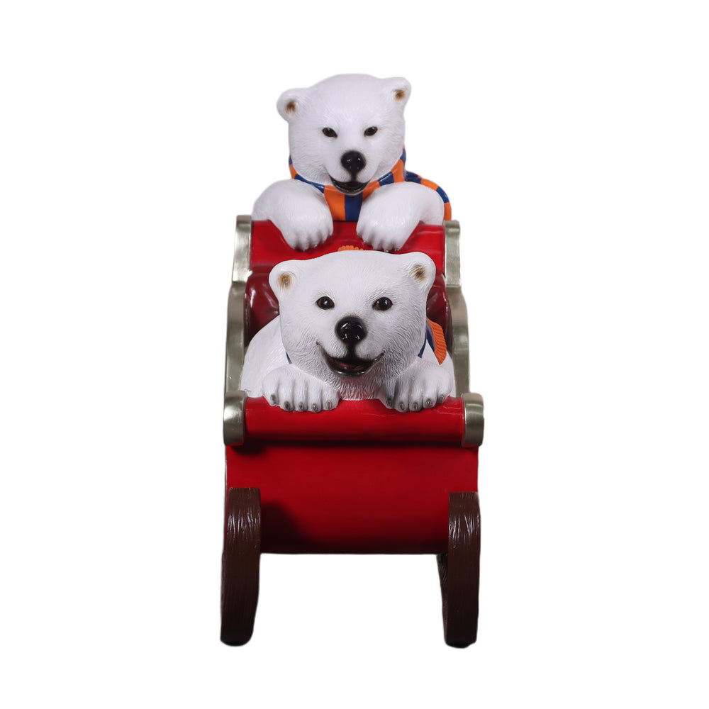 Polar Bear Cubs with Sleigh