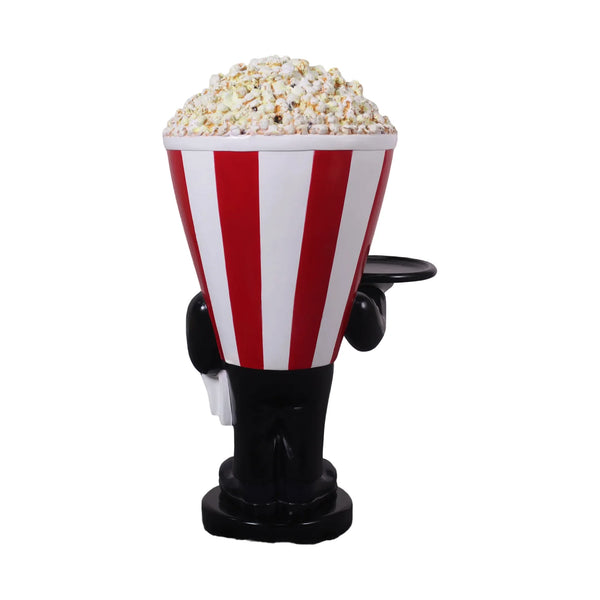 Heinimex Popcorn Waiter 36.375"H commercial display prop, glossy painted and textured popcorn finish, playful vintage cinema style back view