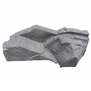 Heinimex Rock Shelf - 1 outdoor decor, textured Tahoe Granite faux-stone finish, modern natural spa style front view