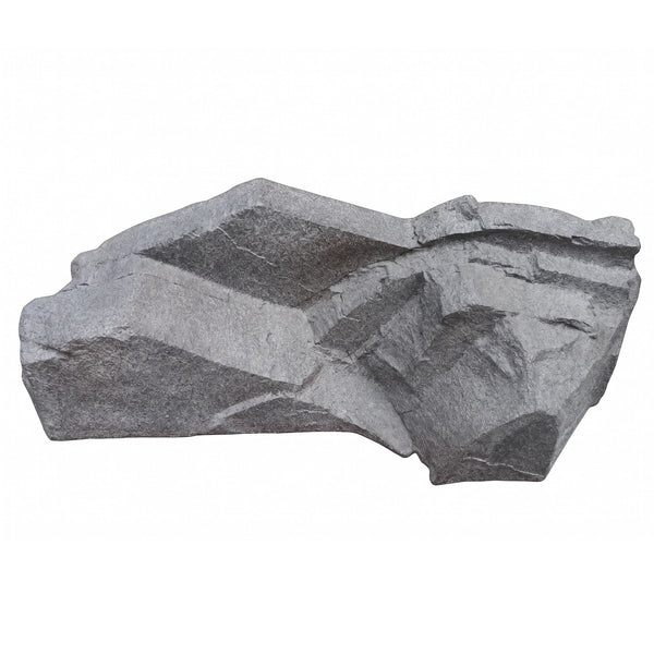 Heinimex Rock Shelf - 1 outdoor decor, textured Tahoe Granite faux-stone finish, modern natural spa style front view