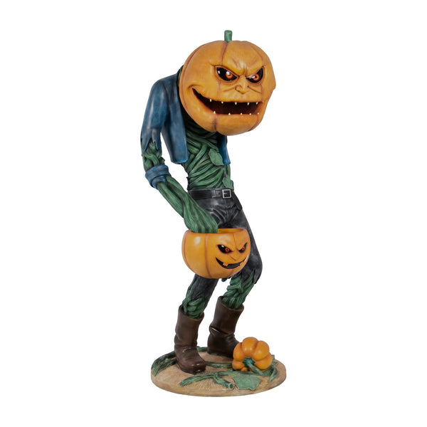 Scary Pumpkin Man With Candy Holder