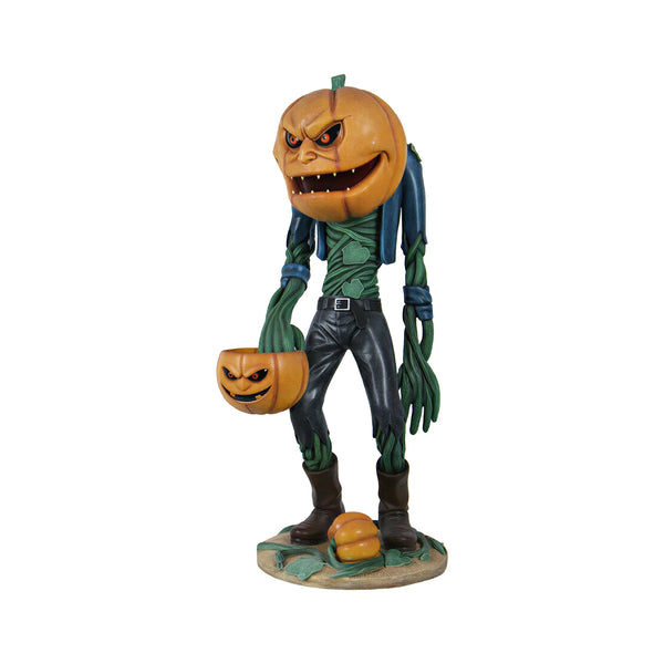 Scary Pumpkin Man With Candy Holder
