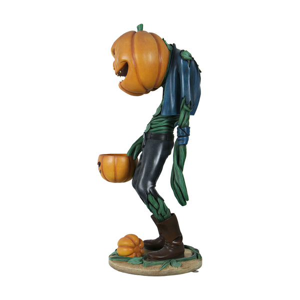 Scary Pumpkin Man With Candy Holder