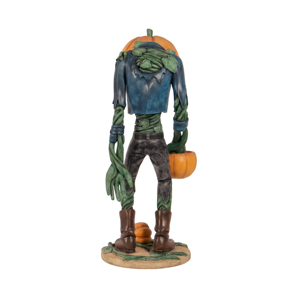 Scary Pumpkin Man With Candy Holder